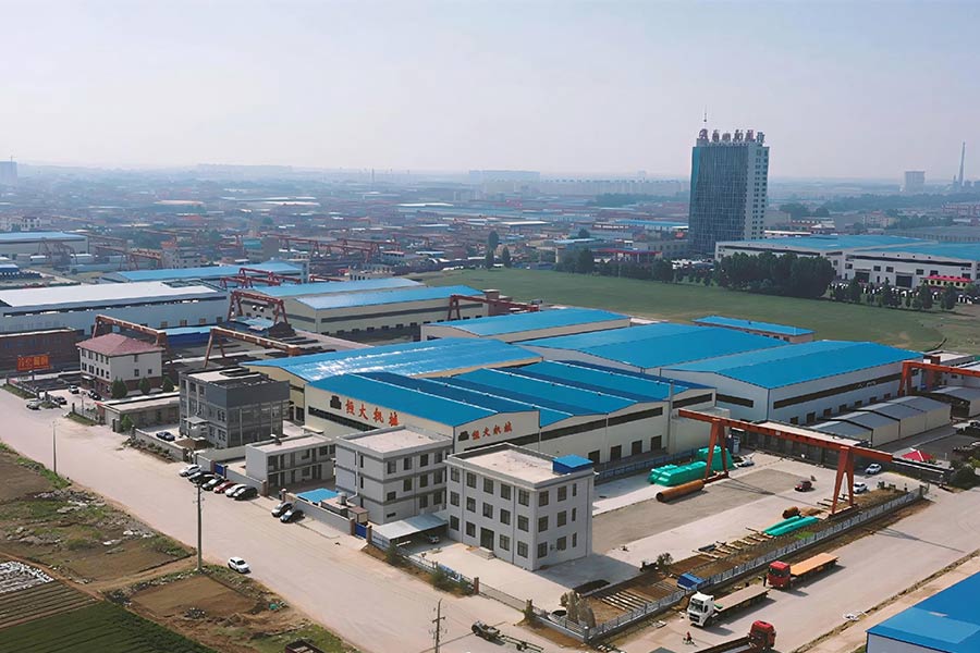 Company panoramic top view